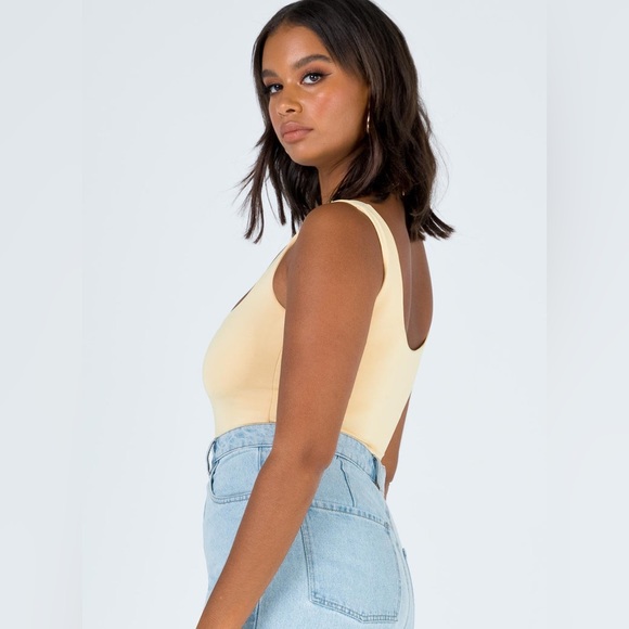 Princess Polly Tamikah Bodysuit in Yellow Size 4 New with tag - Picture 7 of 16